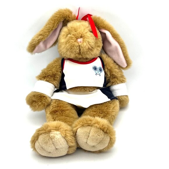 Build-A-Bear Workshop Plush Easter Bunny Rabbit Cheerleader 18" Soft Furry Toy - Picture 2 of 16